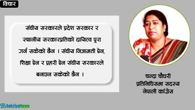  ‘संघीयता आए पनि स्थानीय र प्रदेश सरकारले आफ्नो अधिकार पाएका छैनन्’ 